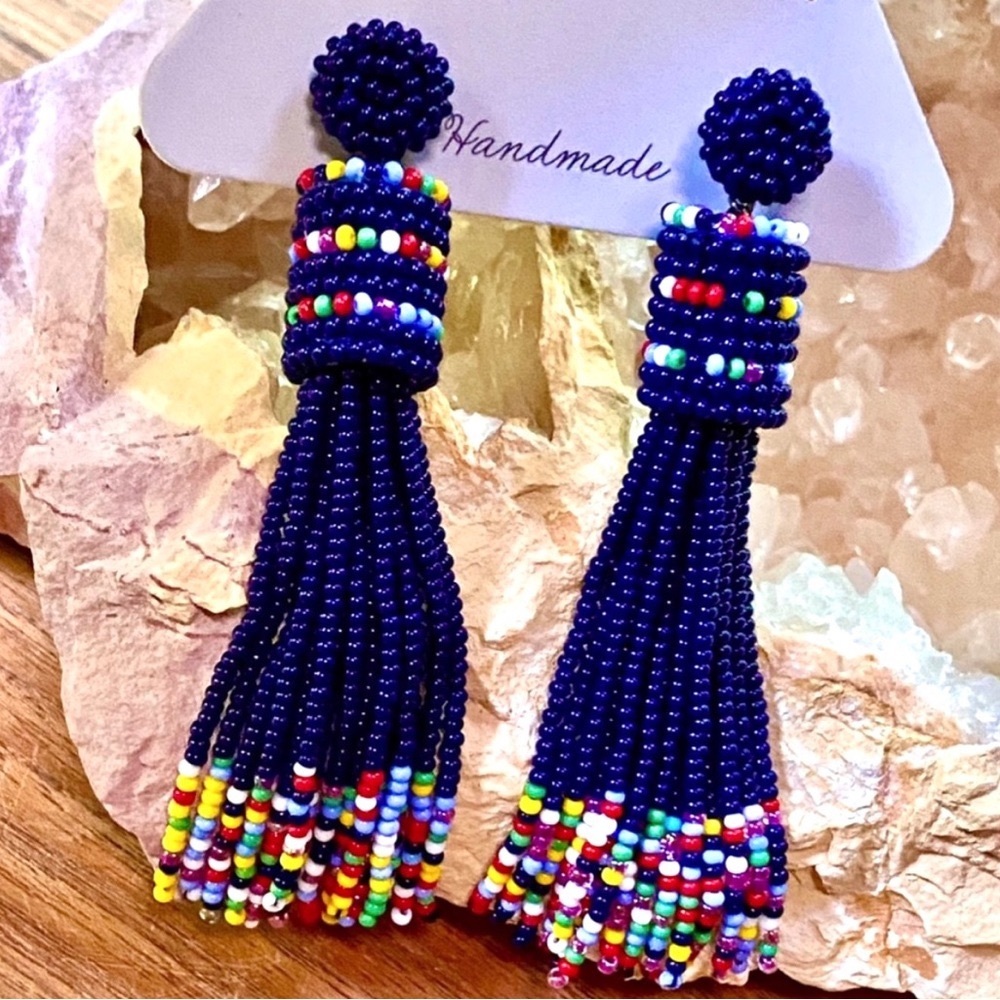 NWT Deepa Gurnani Beaded Confetti Chandeliers